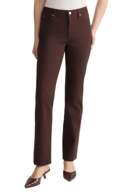 Jones New York Lexington Straight Leg Jeans In Brown