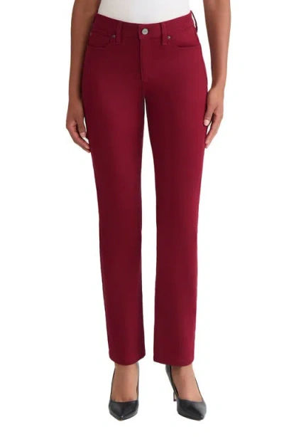 Jones New York Lexington Straight Leg Pants In Red