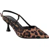 Jones New York Lina Womens Adjustable Canvas Slingback Heels In Brown