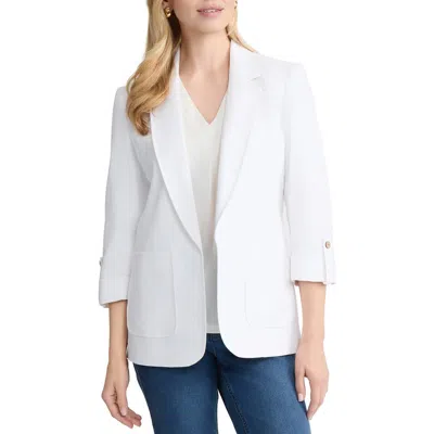 Jones New York Linen Blend Blazer In White