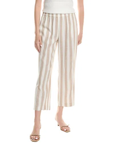 Jones New York Linen-blend Crop Pant In Brown