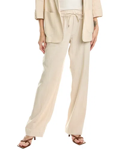 Jones New York Linen-blend Drawstring Trouser In Beige