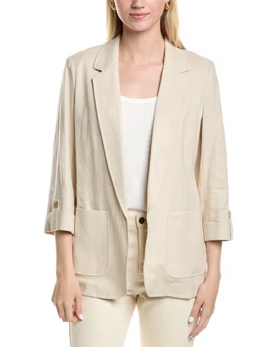 Jones New York Linen-blend Jacket In Neutral