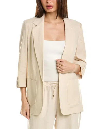 Jones New York Linen-blend Jacket In Beige