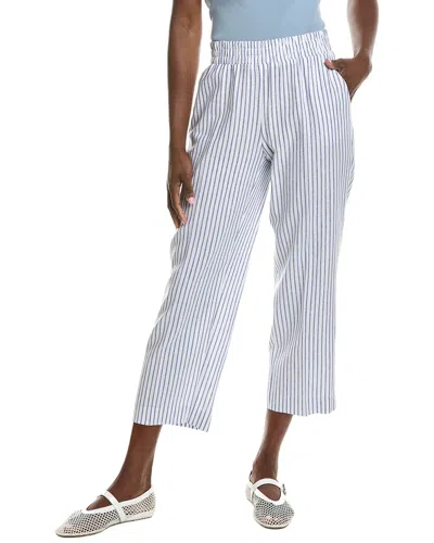 Jones New York Linen-blend Crop Pant In White