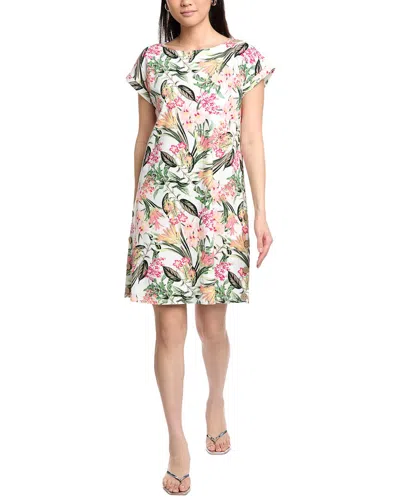 Jones New York Linen-blend Swing Dress In Multi