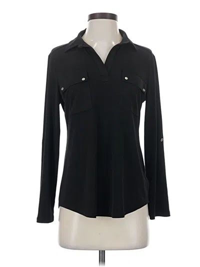 Pre-owned Jones New York Long Sleeve Blouse In Black