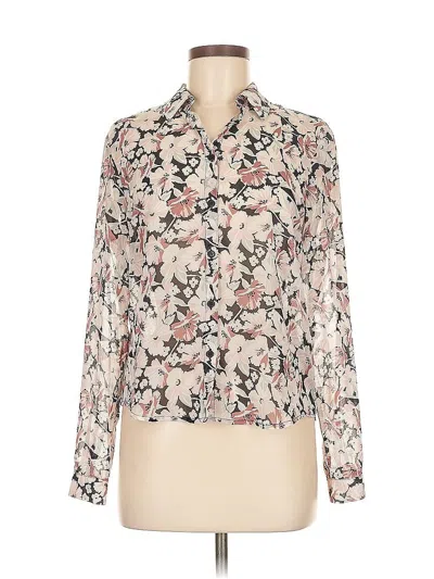 Pre-owned Jones New York Long Sleeve Blouse In White