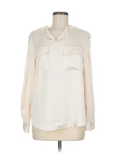 Pre-owned Jones New York Long Sleeve Blouse In White