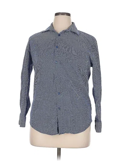 Pre-owned Jones New York Long Sleeve Button Down Shirt In Blue