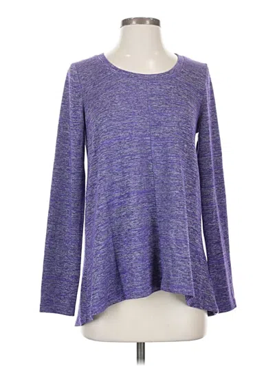 Pre-owned Jones New York Long Sleeve T-shirt In Purple