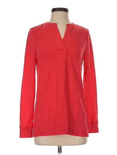 Pre-owned Jones New York Long Sleeve T-shirt In Red