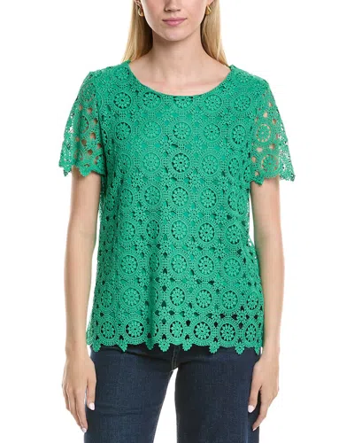 JONES NEW YORK MEDALLION LACE T-SHIRT