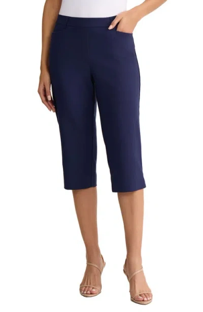 Jones New York Mid Rise Pedal Pusher Pants In Blue