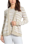 Jones New York Petite Open-front Cardigan In Natural Stone/nyc White