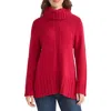 Jones New York Mixed Stitch Turtleneck Sweater In Red