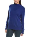 Jones New York Mock Neck Sweater In Blue