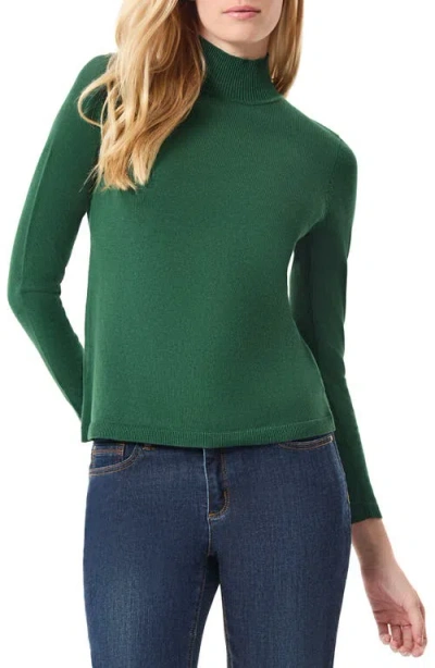 Jones New York Mock Neck Sweater In Forest Green