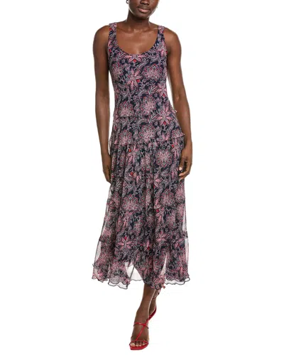Jones New York Multi Tier Maxi Dress In Purple