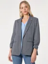 Jones New York Houndstooth Notch Lapel Jacquard Knit Blazer In Multi