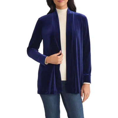 Jones New York Open Front Cardigan In Blue