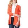 Jones New York Open Front Cardigan In Bright Persimmon