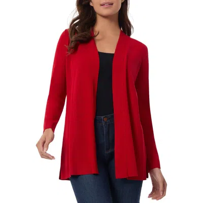 Jones New York Open Front Cardigan In Red