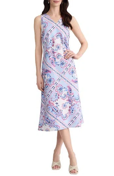 Jones New York Paisley Print Sleeveless Midi Dress In Animal Print