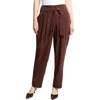Jones New York Womens Belted Straight Leg Paperbag Pants 2 16p