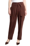 Jones New York Womens Belted Straight Leg Paperbag Pants 2 16p