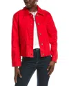 Jones New York Patch Pocket Denim Jacket In Purple