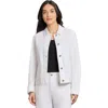 Jones New York Patch Pocket Denim Jacket In Soft White