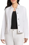 Jones New York Patch Pocket Denim Jacket In Soft White