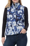 Jones New York Patch Pocket Quilted Vest In Sapphire Multi
