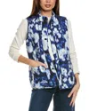 Jones New York Patch Pocket Quilted Vest In Blue
