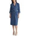 Jones New York Denim Cargo Shirtdress In Blue