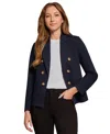 Jones New York City Denim Blazer In Dark Blue