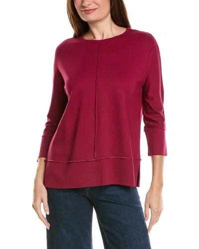 Jones New York Petite Dolman Seam Detail Tunic In Red