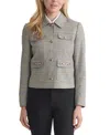 Jones New York Petite Glen Plaid Jacket In Gray