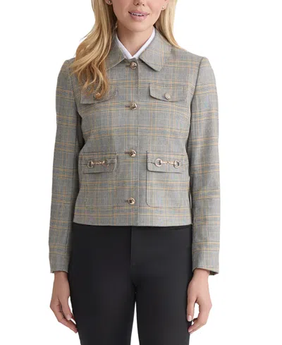 Jones New York Petite Glen Plaid Jacket In Multi