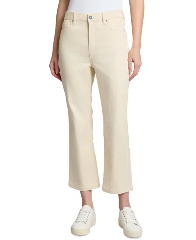 Jones New York Petite High-rise Cropped Kick-flare Jeans In Neutral
