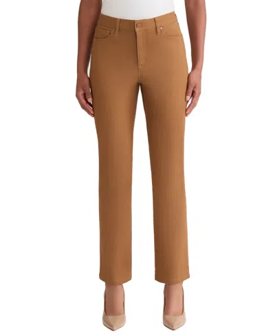 Jones New York Petite Lexington Straight Jeans In Brown