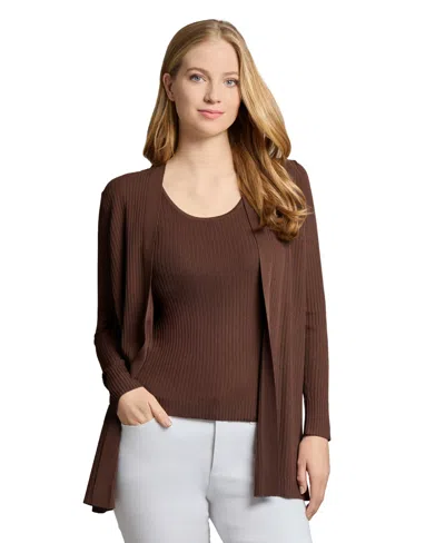 JONES NEW YORK PETITE LONG SLEEVE CARDIGAN SWEATER
