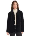 Jones New York Petite Long Sleeve Quilted Jacket In Black