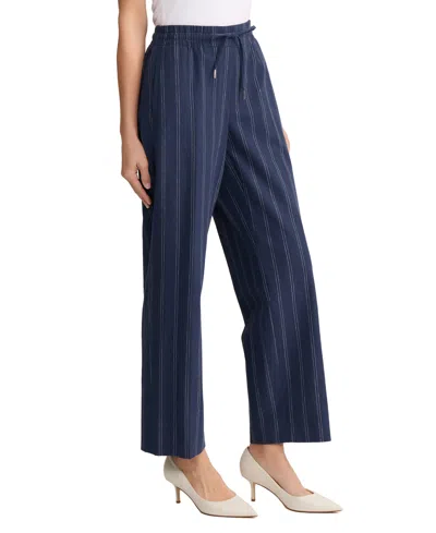 Jones New York Petite Mid-rise Pull-on Pants In Blue