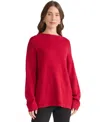 Jones New York Petite Mock Neck Sweater In Red