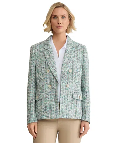 Jones New York Petite Open-front Jacket In Blue