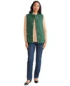Jones New York Petite Patch Pocket Vest In Green