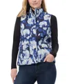 Jones New York Patch Pocket Quilted Vest In Med Blue