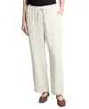 Jones New York Petite Pull On Drawstring Wide Leg Pants In White